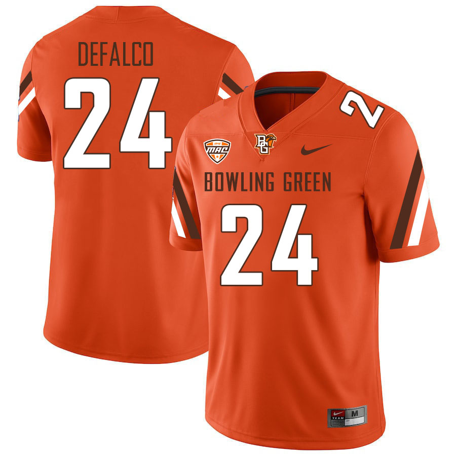 Bowling Green Falcons #24 Bryce DeFalco College Football Jerseys Stitched Sale-Orange